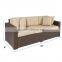 Outdoor Wicker Patio Furniture Sofa 3 Seater