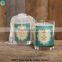 Blue stained glass candle holder