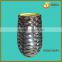 popular luxury plated striped silver vase