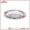 China Manufacturer round deep dinner dishes, rose printing hand made plastic plates