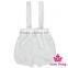 Fairy Kids Plain White Color Cotton Toddler Girl Braces Suspend Summer Grows Capri Shorts