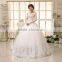 A Line Wedding Dresses Off Shoulder Pleated Lace Vintage Dress