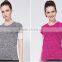 Yoga fitness wear wicking sweat clothes t-shirt