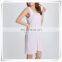 Ladies 95%Bamboo 5%Spandex Sleeveless Melange Color Nightwear Padded Pajamas