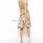 CHEFON Pretty Floral Long Backless Dresses