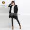 Top Quality Latest Design Black Long Wool Winter Coat