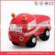 Red plush toy fire engine truck