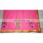 Women's Designer Pink Wedding Wear Embroidered Resham Work Georgette Sari Bridal Saree Party Wear Dress