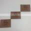 custom brown jeans pu label embossed leather patch