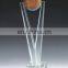 2016 Hot crystal microphone trophy,crystal microphone trophy manufacturer