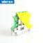 Yellow-green ground terminal Cable connector DIN rail terminal USLKG2.5