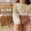6663/Ruffle long sleeve sweet girls shirt cotton spring autumn newest graceful kids top