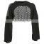 Hot Wholesale Women's Ladies Sexy Printed Long-sleeved Solid Short Mesh T-shirt