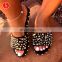 new flat sandals for girls casual sandals women shoes cheap flat shoes ladies slippers Transparent PVC Rivets Beach Shoes