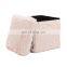 Customized Modern and fashion  Living room furniture plush Foldable storage ottoman folding stools