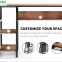 Furniture Wooden Style Metal Frame Home Office Study Computer Desk Wholesale
