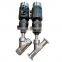 Stainless Steel SS304 SS306  Angle Seat Valve with Pneumatic Actuator