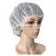 Factory Price Cheap Colorful Strip Nonwoven Headcover Single Double Hairnets Elastic Hat Nurse Disposable Mob Clip Caps for Sale