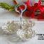 Three Compartment Dry Fruit Serving Bowl With Silver Finish