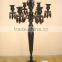 Black Nickel Plated Centerpiece Wedding Candelabra Candlestick For Parties Decor