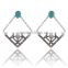 Bohemian vintage turquoise earrings,geometrical earring,Nepal earrings                        
                                                Quality Choice