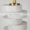 modern room lights design nordic metal malposed geometrical marble led bedroom table lamp