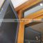 teak wood color aluminum door window design for villa