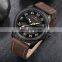 Naviforce 9124 Wholesale Japan Quartz Luxury Watches Men Leather Week Display Waterproof Wristwatches Custom Watch