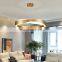 2022 stainless steel acrylic gold 18 inches led 3 ring led light chandeliers hanging pendant light for living room office