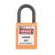 38mm plastic shackle safety padlock nylon masterlock safety padlock long shackle loto safety lockout padlocks
