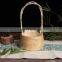 Eco-friendly thickened multi-functional bamboo root boat shape candy plate fruit plate