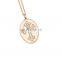 2022 New Women's Geometric Metal Cross Necklace Stainless Steel Eyes Necklace Drop Oil Color Zirconium Jewelry N904