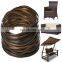 HBK best seller plastic  wicker sofa set rattan patio furniture material