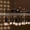 Indoor Modern Art Design Led Vintage Brass Agate Chandelier Pendant Light Bead Ball Lamp