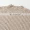 Custom Rib Knit 100% Cashmere Sweater for Ladies Solid Color Jumper with Crew Neck for Fall and Winter Features Front Logo