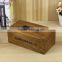 High quality wooden box handmade unfinished wooden tissue box