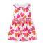 2016 hot selling latest fashion Girls red heart dresses summer