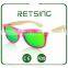 Plastic frame Bamboo arms sunglasses handmade, bamboo eyewear, bamboo sunglasses China