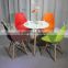 Natural Wood Legs Dining Room Base Chrome Metal Molded Plastic Four Leg Furniture Office Chair                        
                                                Quality Choice