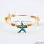 Gold starfish bracelet cuff wrap bracelet with diamond