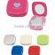 Plastic round pocket makeup mirror with led light