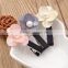 lovely decorative pink flower hair clip hair accessory for girls