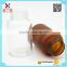amber and clear cylinder glass pharmaceutical pill bottle 130ml
