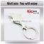 Wholesale shark shape metal compass key chains key ring