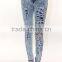 Washed Destroyed Skinny Jeans High Waist Rise Denim Women Ripped