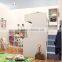 Bunk bed kids wooden murphy bed mechanism folding single bed with ladder for children