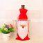 2016  new design Christmas Santa Claus suit wine bottle bag