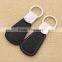 Hot sale black genuine / pu leather keychain with debossed logo promotion