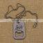 Custom stainless steel bottle opener dog tags with chain