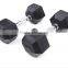 Crossfit Black Rubber Coated hex dumbbells